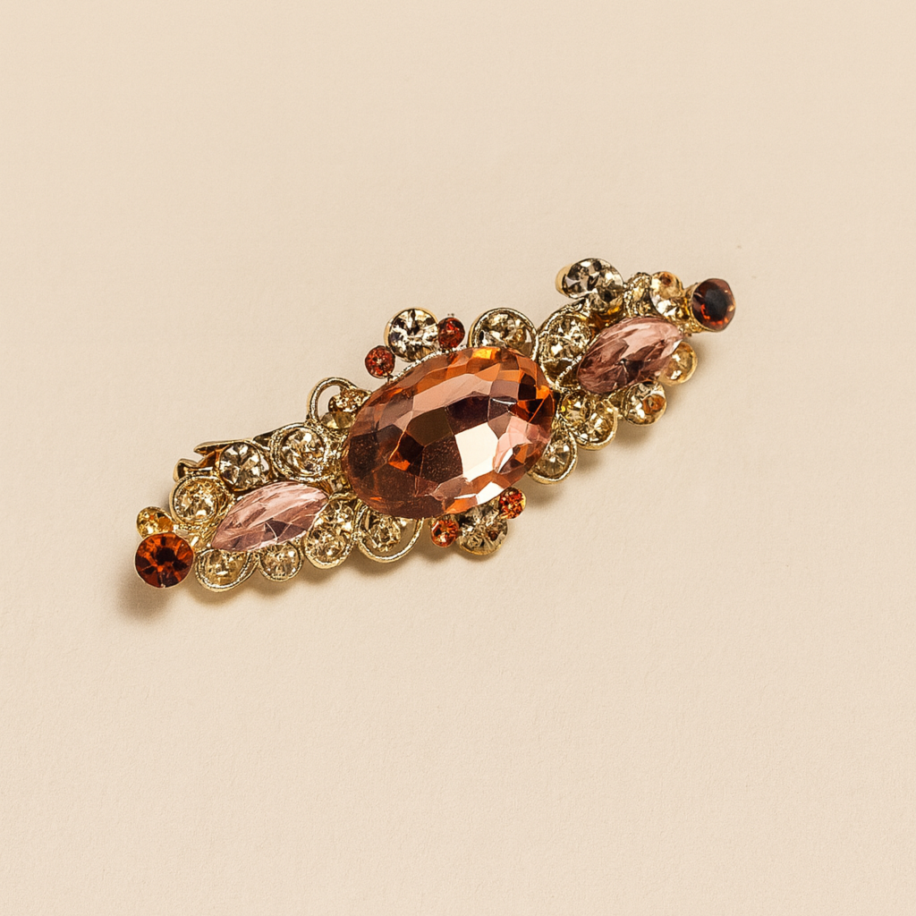 Luxusní zlatá francouzská spona do vlasů SAMAYA2